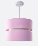 Contemporary Pink Powder  Shaded Pendant