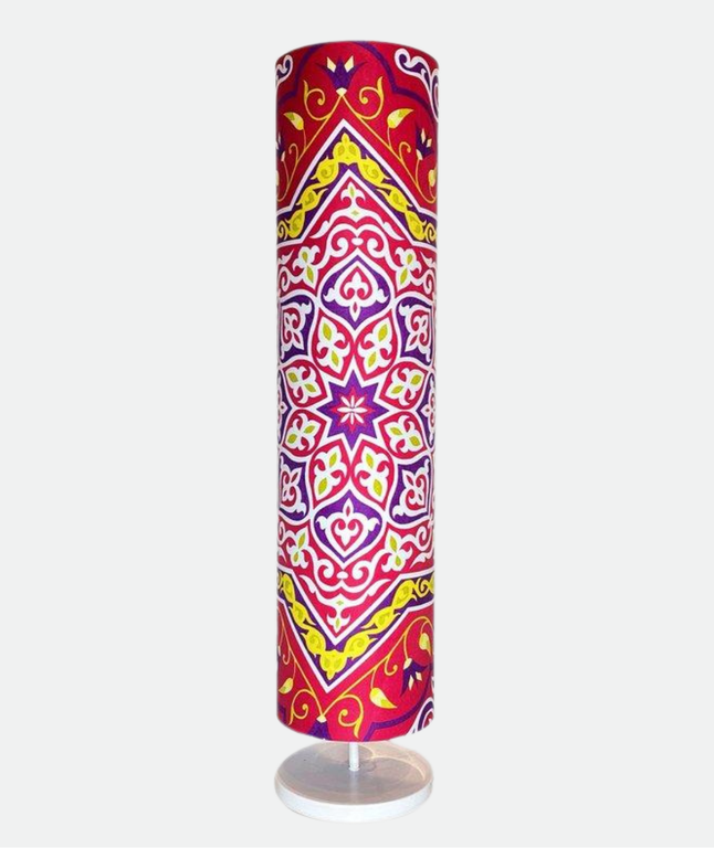 Printed Cylindrical Shade Floor Lamp