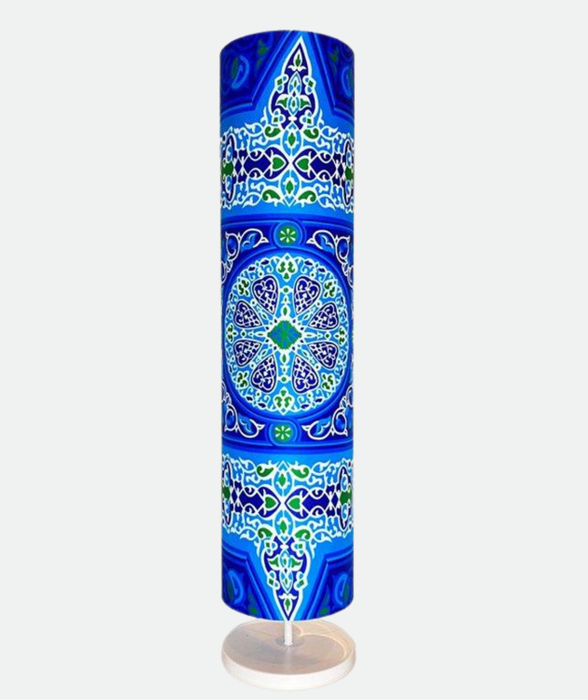 Printed Cylindrical Shade Floor Lamp