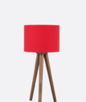 Modern Red Tripod Table Lamp