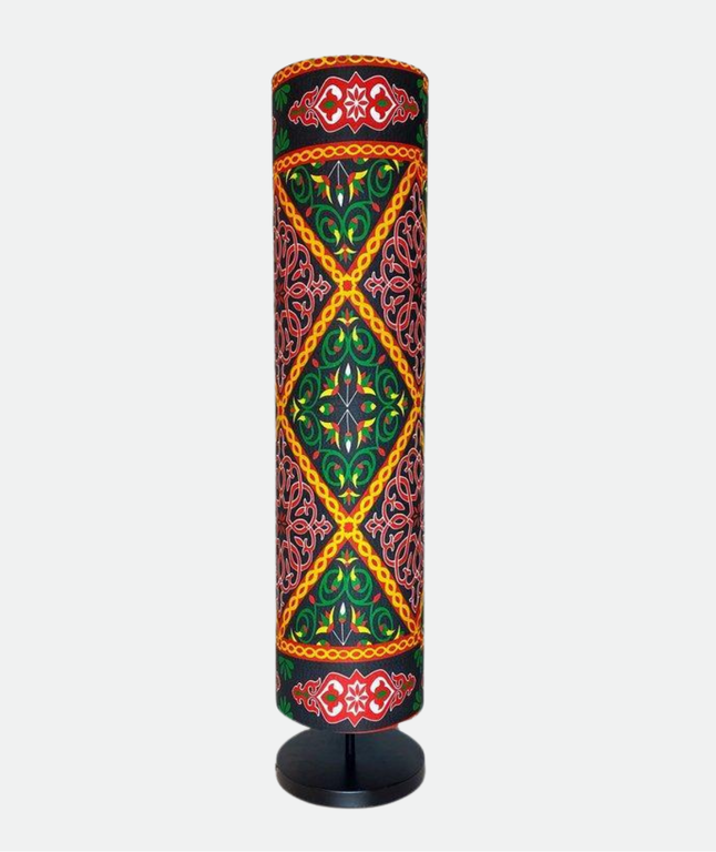 Printed Cylindrical Shade Floor Lamp