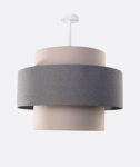 Contemporary Modren Beige Linen & Texture velvet Shaded Pendant