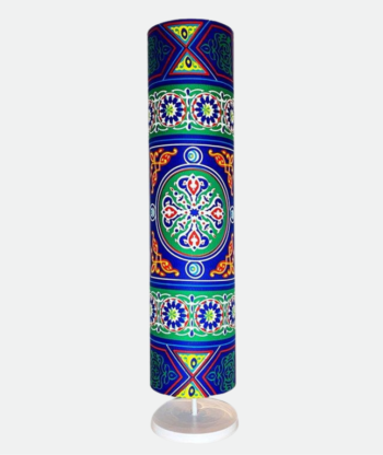 Printed Cylindrical Shade Floor Lamp