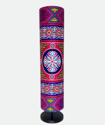 Printed Cylindrical Shade Floor Lamp