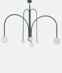 Modern Grey Branched Chandelier