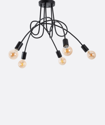 Industrial Black Branched Chandelier