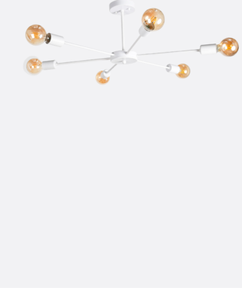 White Modern Sputnik Chandelier