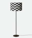 Stylish White & Black Torchiere