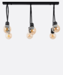 Contemporary Black Track Chandelier