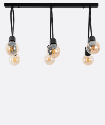 Contemporary Black Track Chandelier