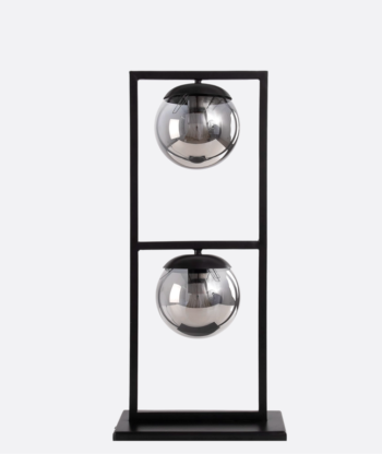 Modern Smoked Grey Glass Balls Table Lamp