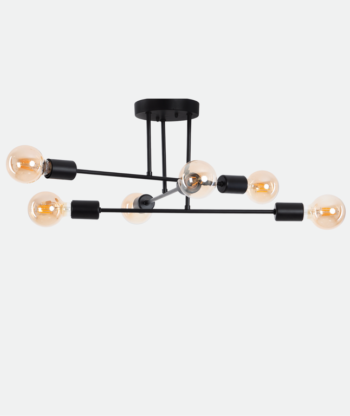 Industrial Black Branched Chandelier