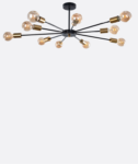 Modern Black Sputnik Chandelier
