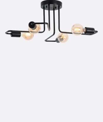 Industrial Black Branched Chandelier