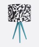 Tripod Printed Shaded Table Lamp