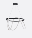 Modern Black LED Ring Chandelier