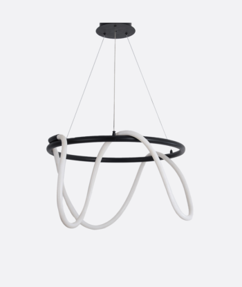 Modern Black LED Ring Chandelier