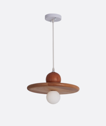 Wooden Pendant Lamp with Globe