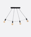 Industrial Black Track Chandelier