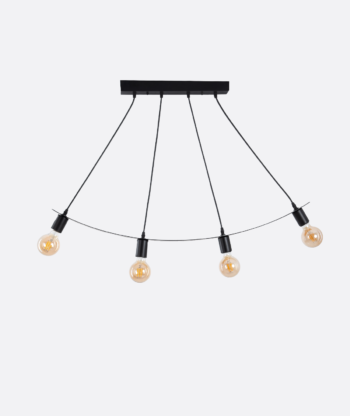 Industrial Black Track Chandelier