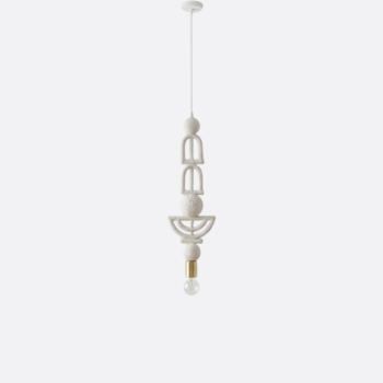 YL-P-3283 Coastal Metal Creamy Sandy Finish Pendant