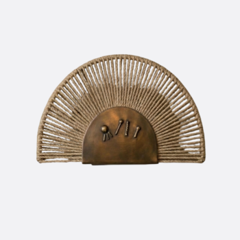 YL-W-3265 Sun-inspired bronze wall lamp with ropes