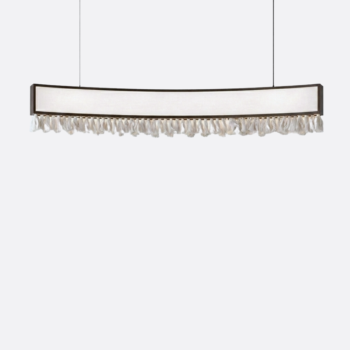 YL-T-3252 Vintage LED curved ceiling track with macrame tassels