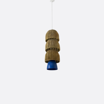 YL-P-3282 Modern Coastal Bamboo and Blue Pendant Lamp