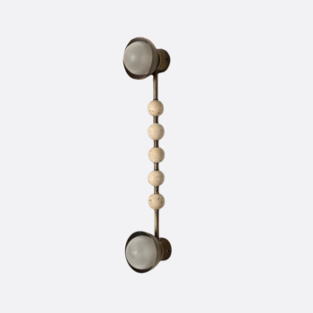 YL-W-3266 Luxury bronze wall lamp with travertine balls