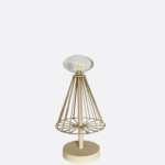 YL-T-3261 Minimalist Beige Steel Wire Lamp with Transparent glass ball